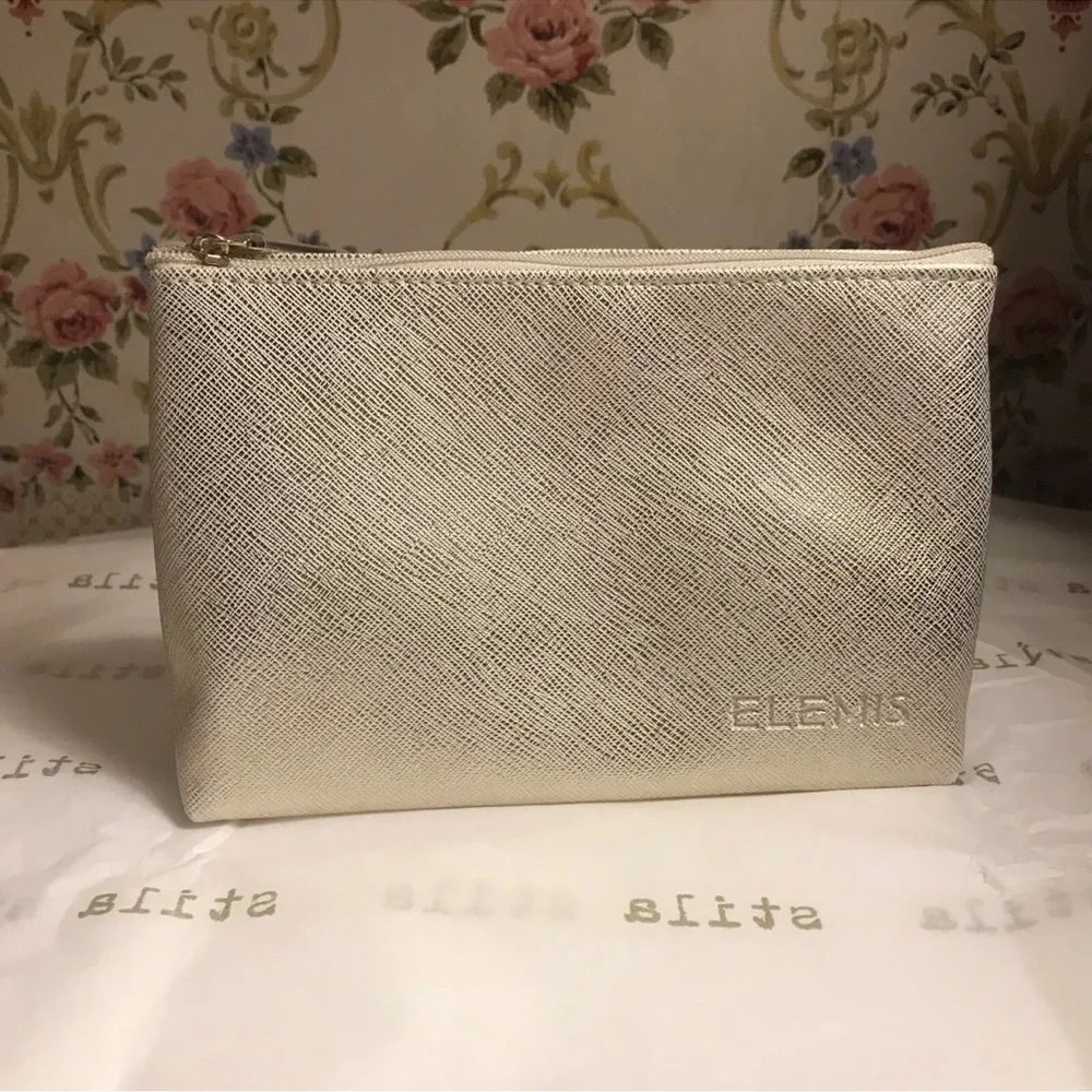 Elemis Metallic Gold Toiletry Case Makeup Cosmetics Skincare Travel Bag